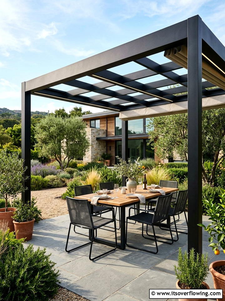Modern pergola structure - 25 garden decor ideas with modern accents