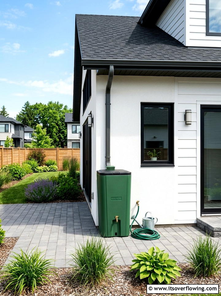 Modern plastic rain barrel - 25 garden ideas with rain barrels