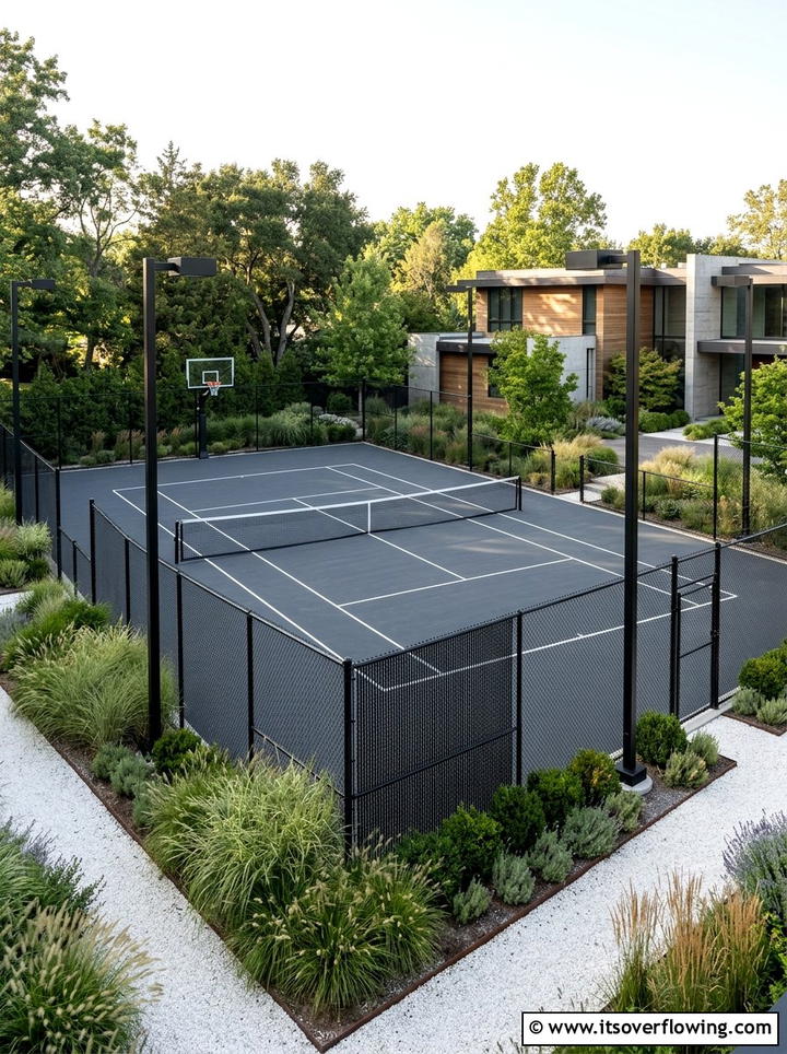 Modern sports court - 25 backyard ideas with sports court