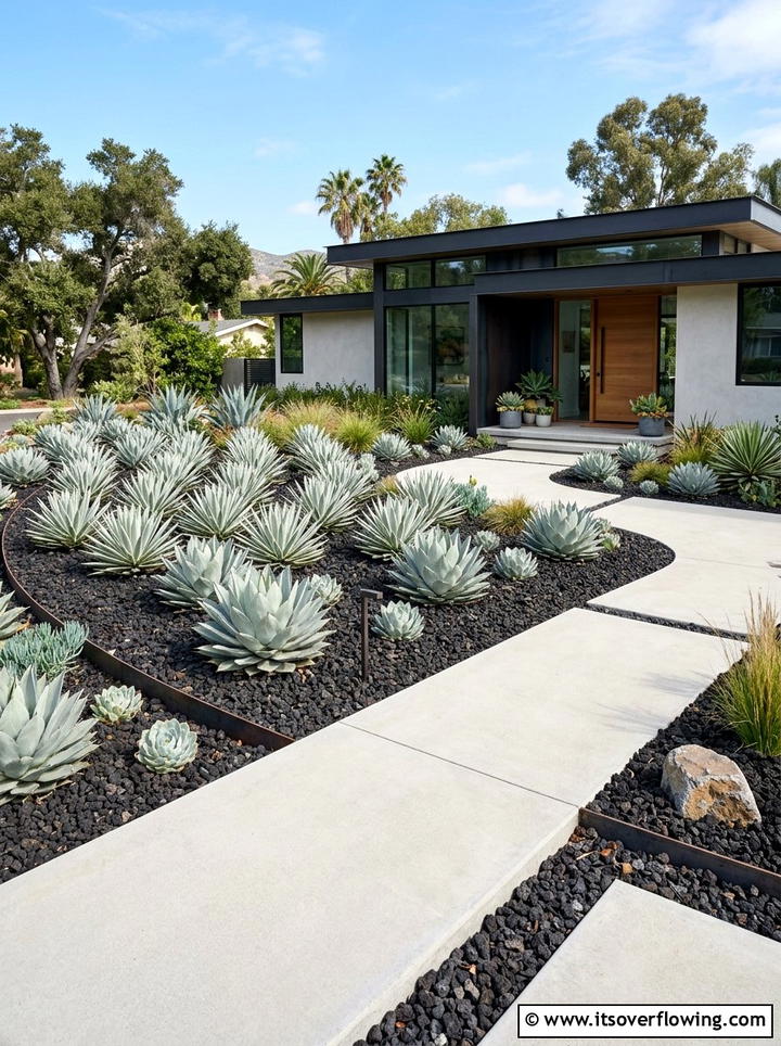 Modern succulent landscaping - 25 garden ideas with succulents