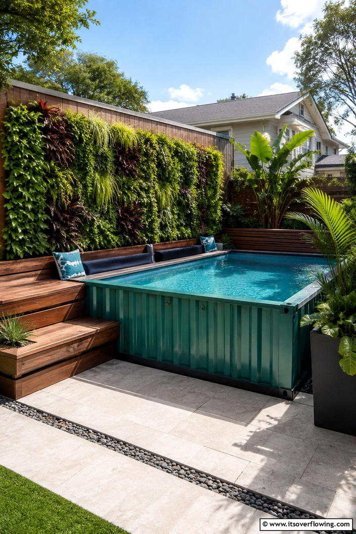 Modular Container Oasis - 30 Shipping Container Pool Ideas for Modern Backyards