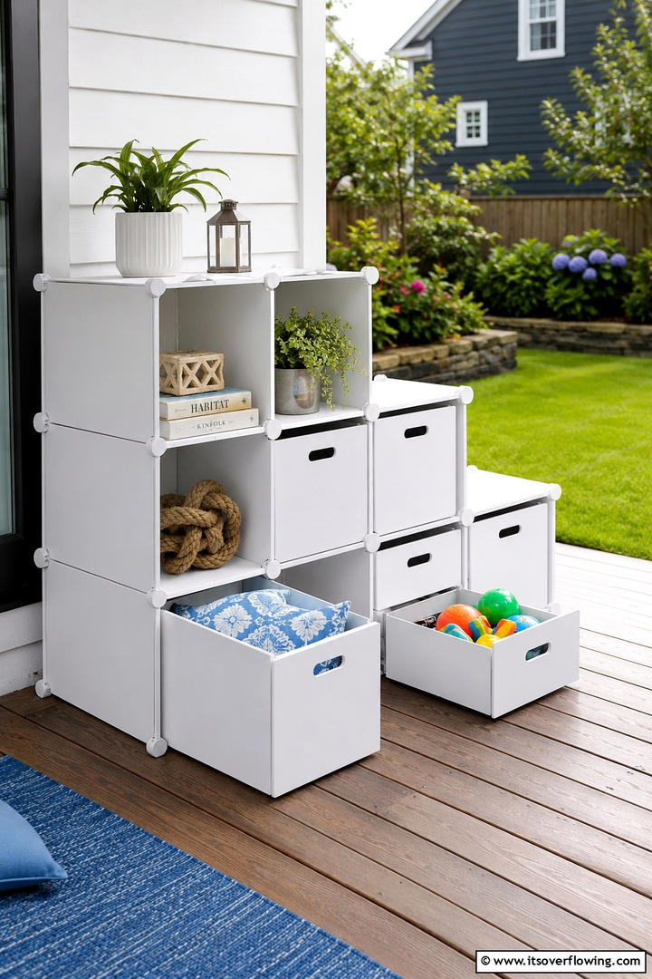 Modular Cube Storage Systems - 30 Outdoor Toy Storage Ideas to Keep Your Yard Clutter-Free