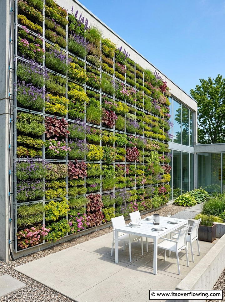 Modular Living Wall - 25 backyard ideas with living wall