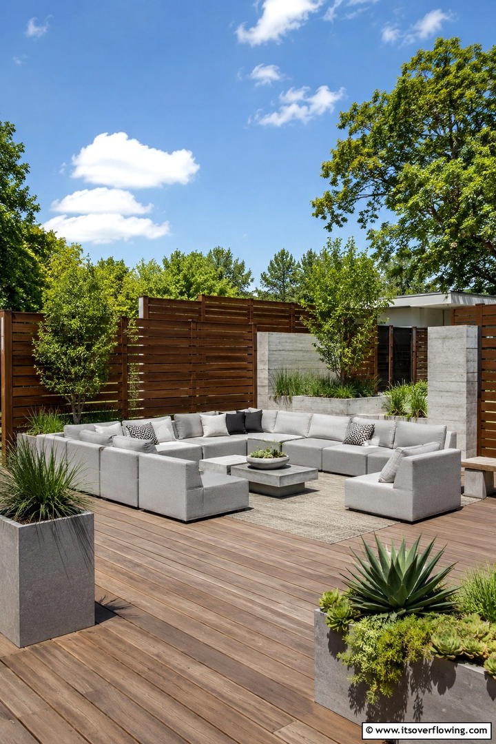 Modular Outdoor Lounge Set - 30 Modern Backyard Ideas to Transform Your Outdoor Oasis