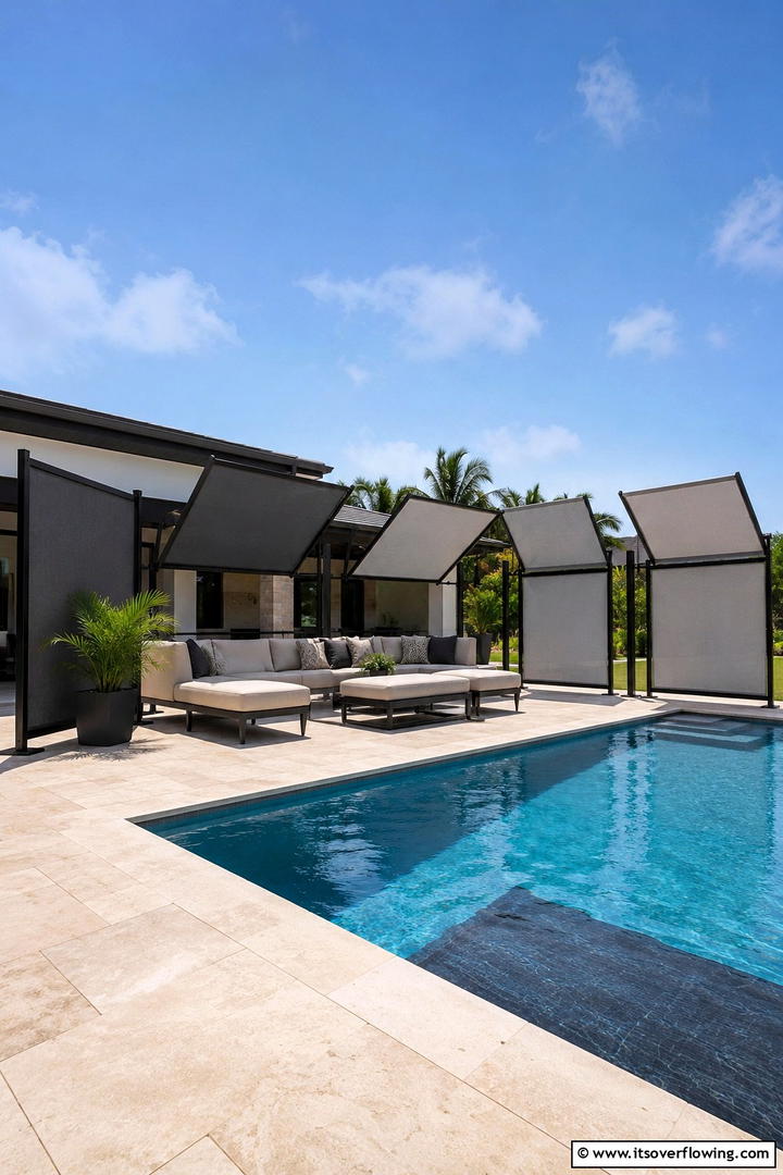 Modular Panels for Adaptable Shading - 30 Pool Shade Ideas for a Cool and Relaxing Oasis