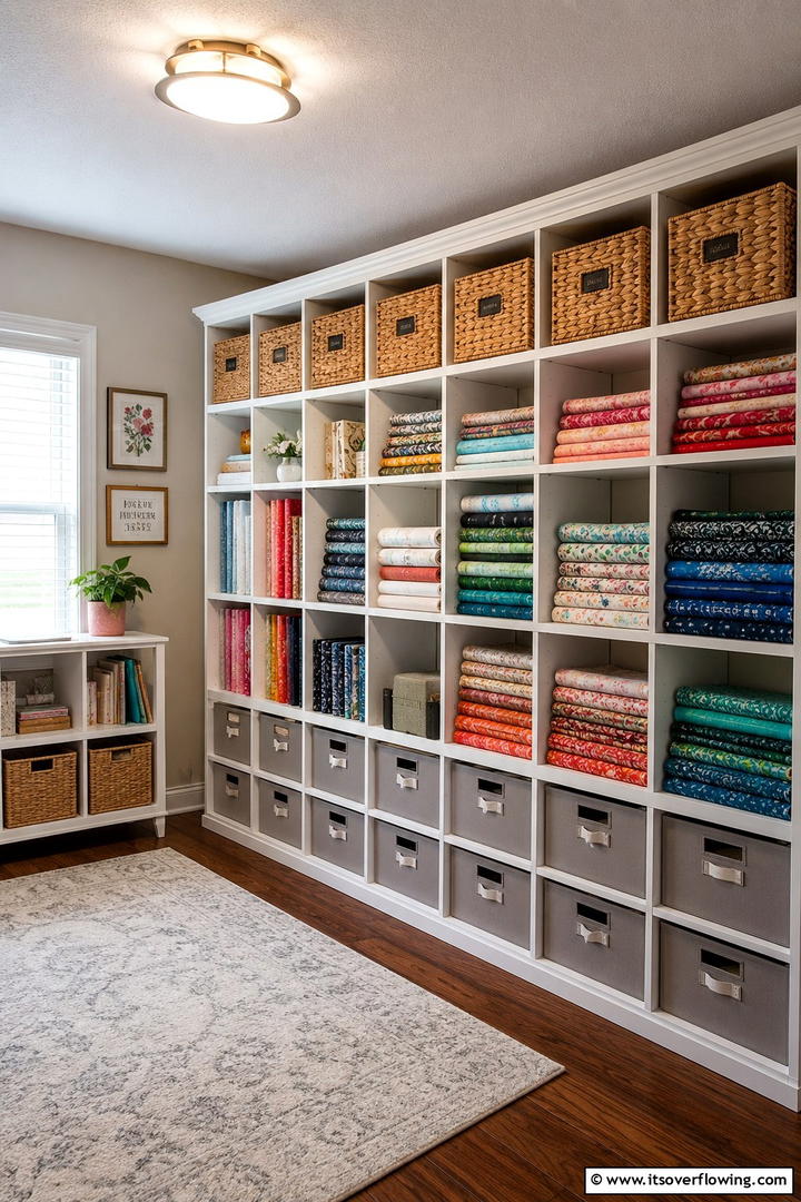 Modular Shelving Units - 30 Small Craft Room Ideas for Organized Creative Spaces
