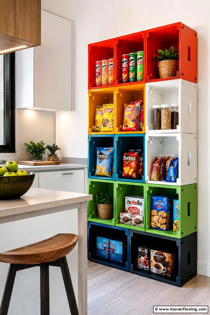 Modular Snack Cubes - 30 Snack Storage Ideas for Organized Kitchen Pantries