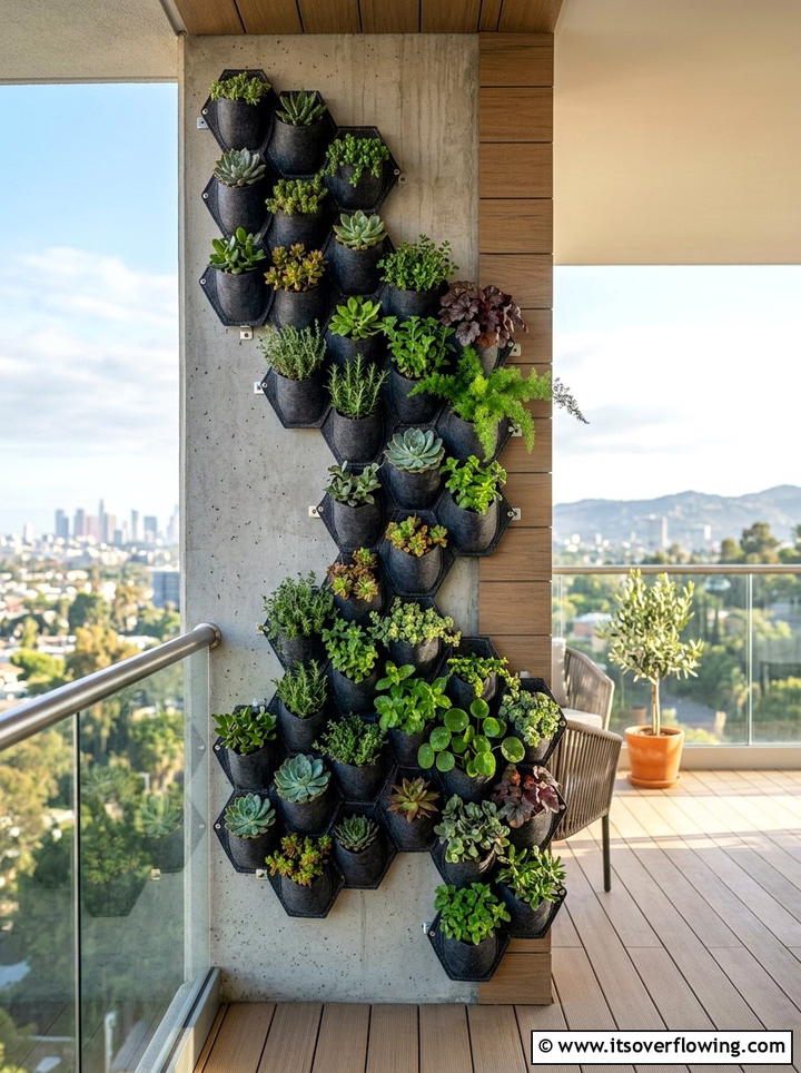 Modular Vertical Pocket System - 25 creative garden ideas with pocket planters