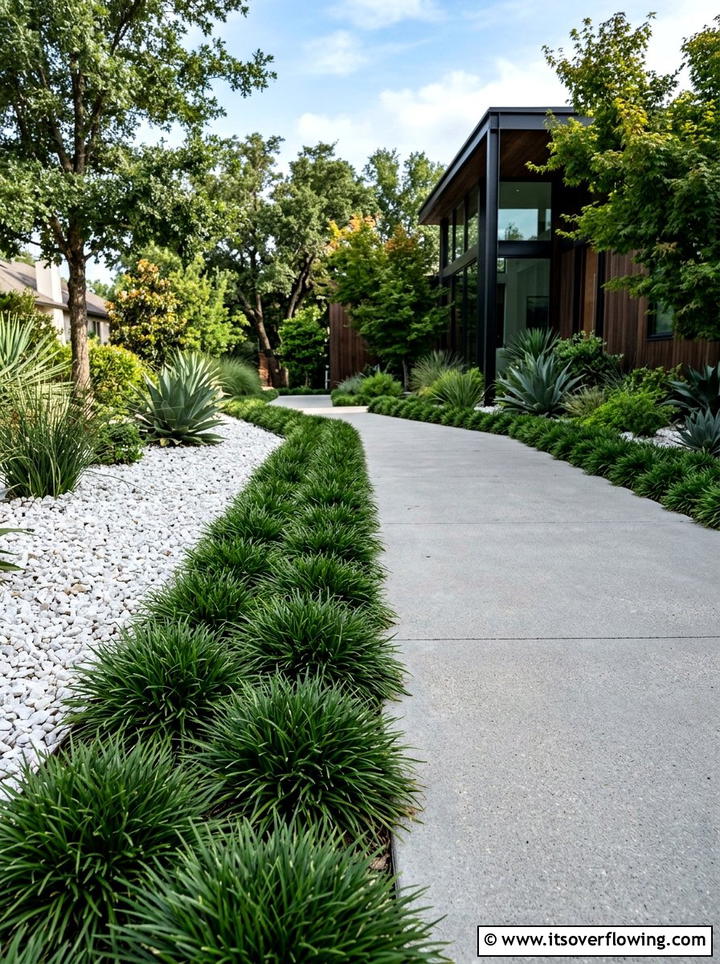 Mondo Grass Border - 25 backyard ideas with ground cover plants