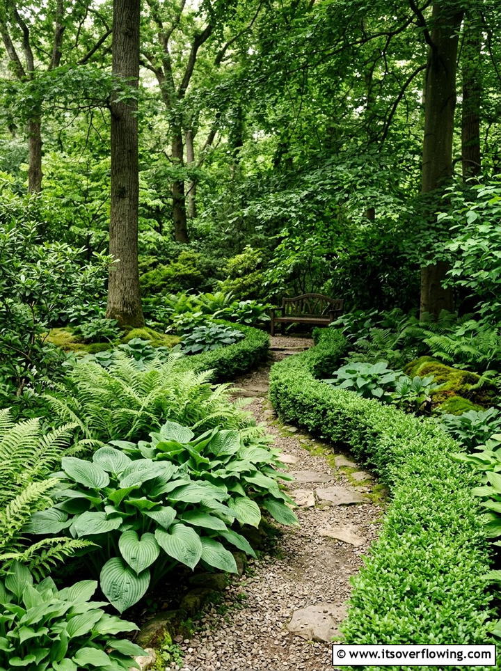 Monochromatic green garden - 25 garden design ideas with color themes