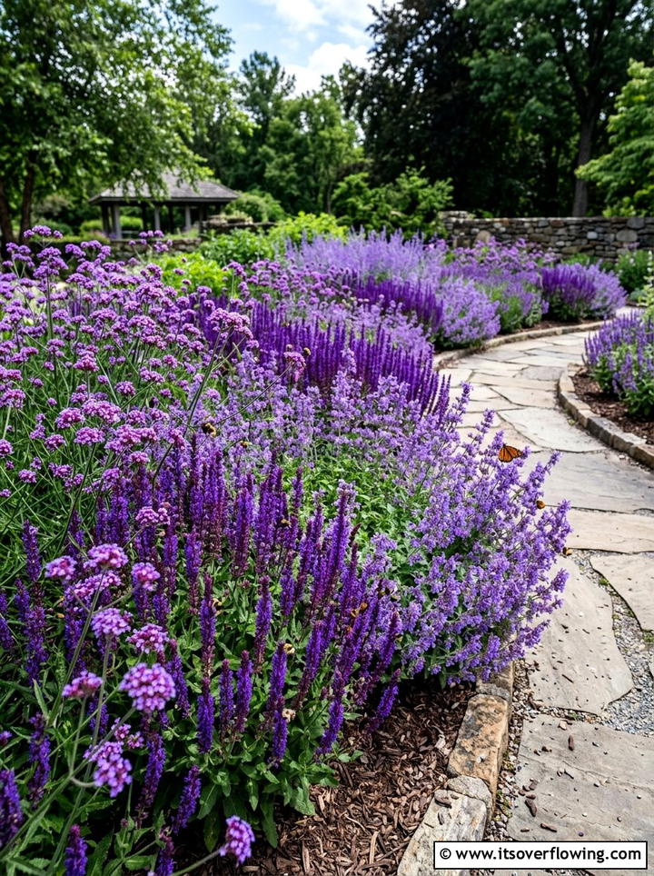 Monochromatic pollinator garden - 25 small garden ideas with pollinator plants