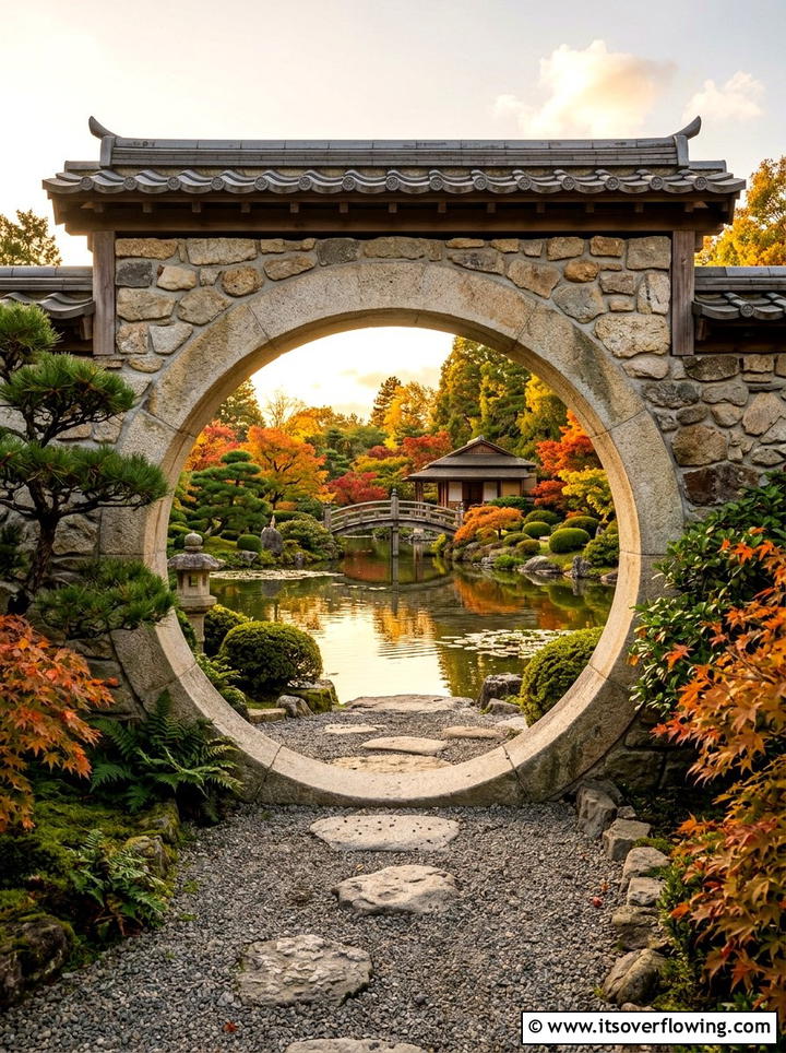 Moon Gate Arbor - 25 garden ideas with arbors