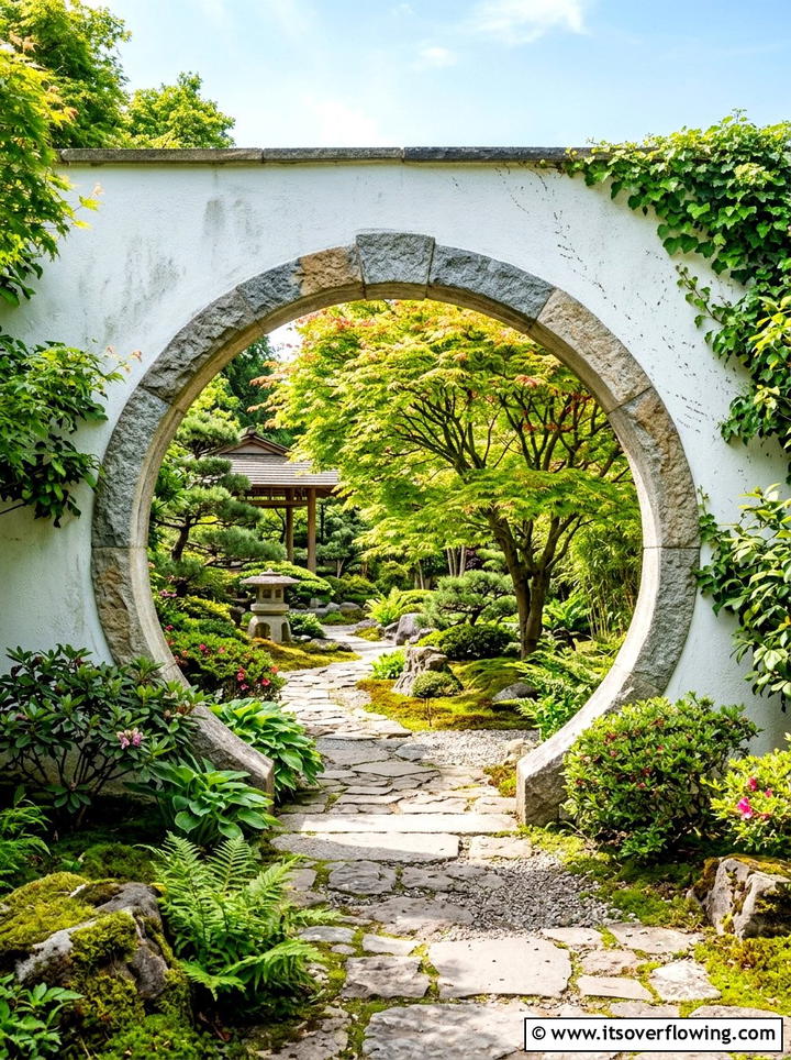 Moon Gate Arch - 25 garden ideas for zen spaces