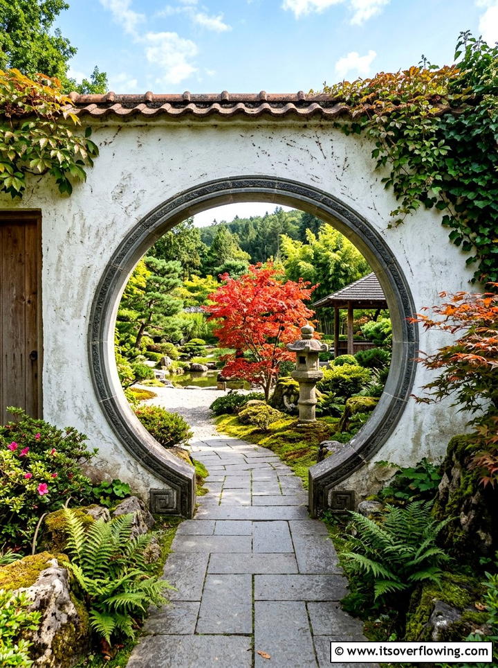 Moon Gate - 25 garden ideas for japanese style