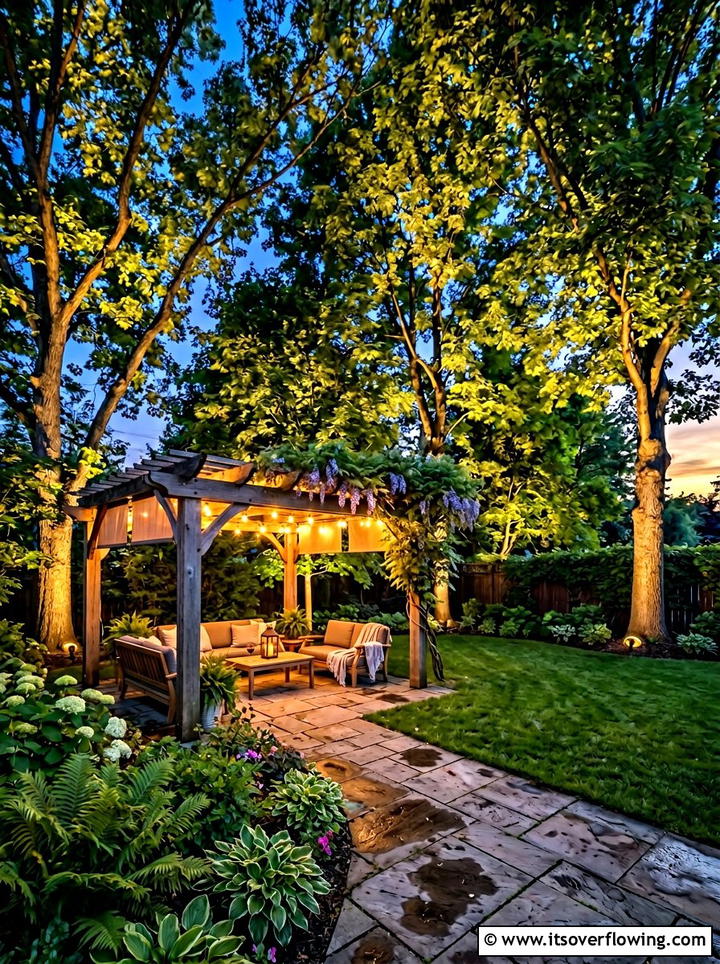 Moonlighting For Trees - 25 backyard decorating ideas with lights