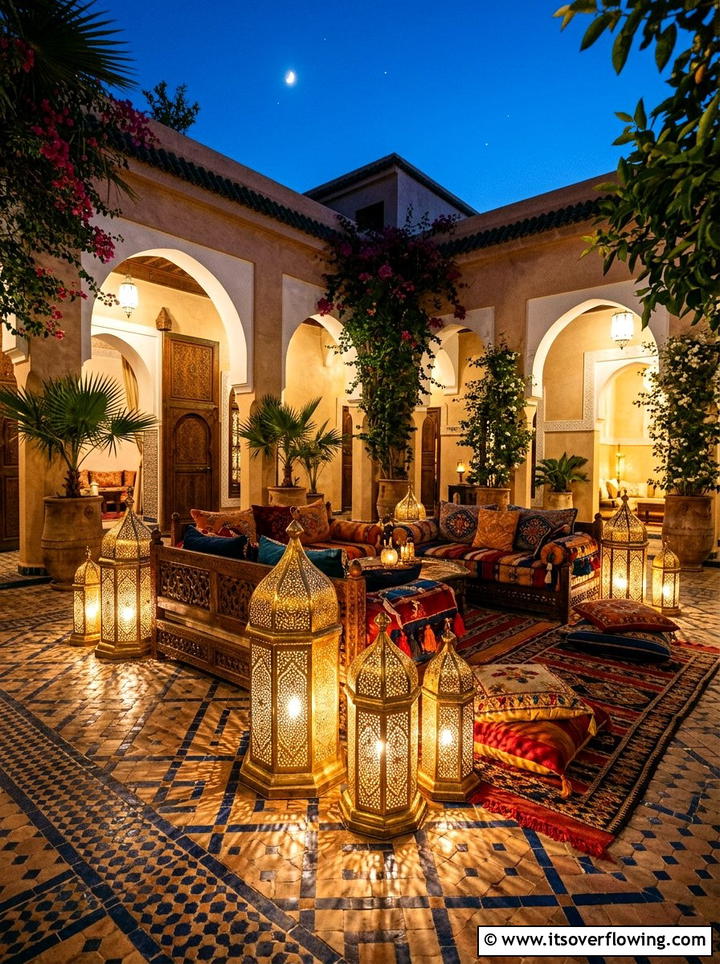 Moroccan Floor Lantern - 25 garden decor ideas with candles