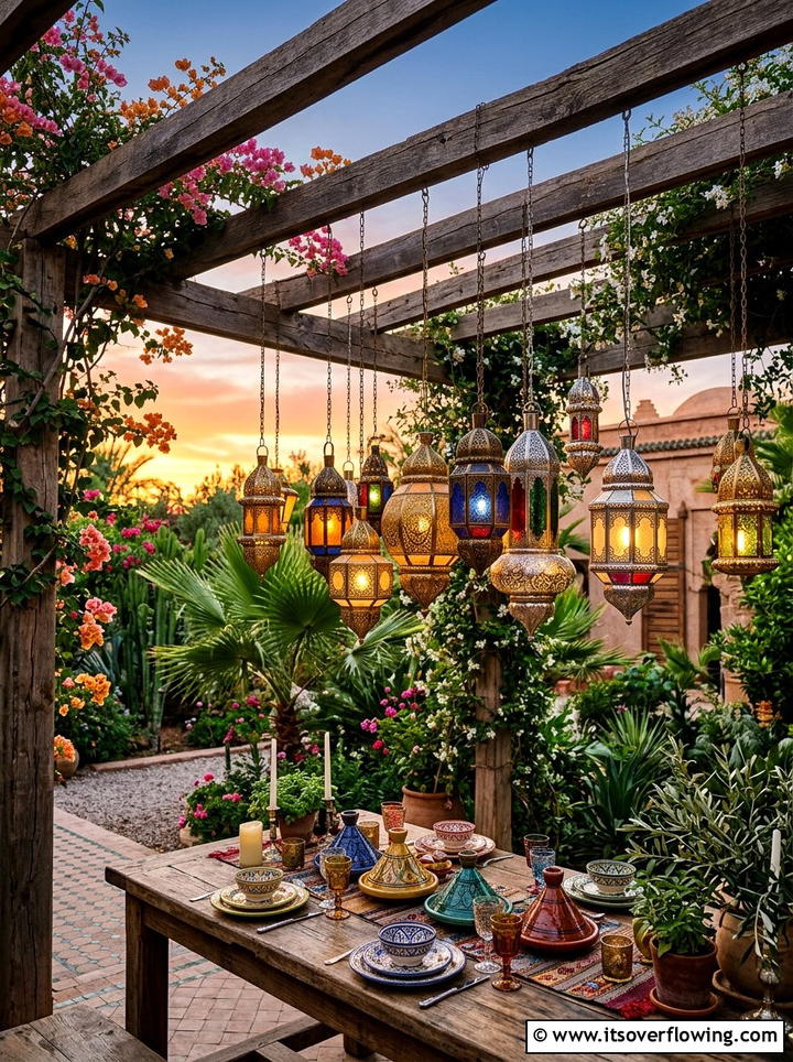 Moroccan Garden Lantern - 25 garden ideas for maximalist style