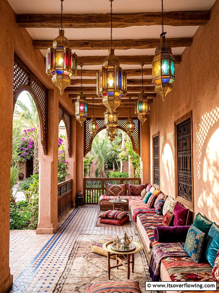 Moroccan Style Lanterns - 25 front porch decor ideas with lanterns