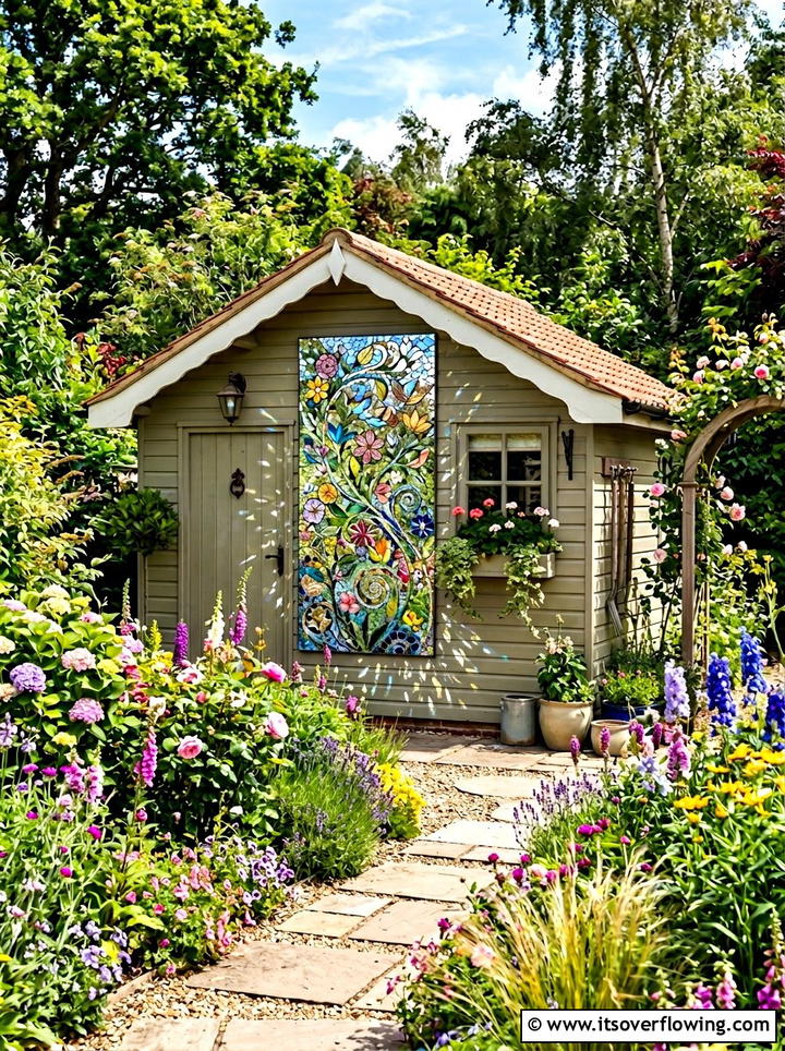 Mosaic Mirror Art For Garden Shed - 25 garden decor ideas with mirrors