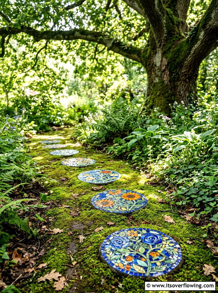 Mosaic Stepping Stone - 25 garden decor ideas