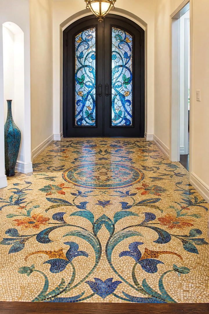 Mosaic Tiles for Artistic Flair - 20 Stylish Small Entryway Tile Floor Ideas