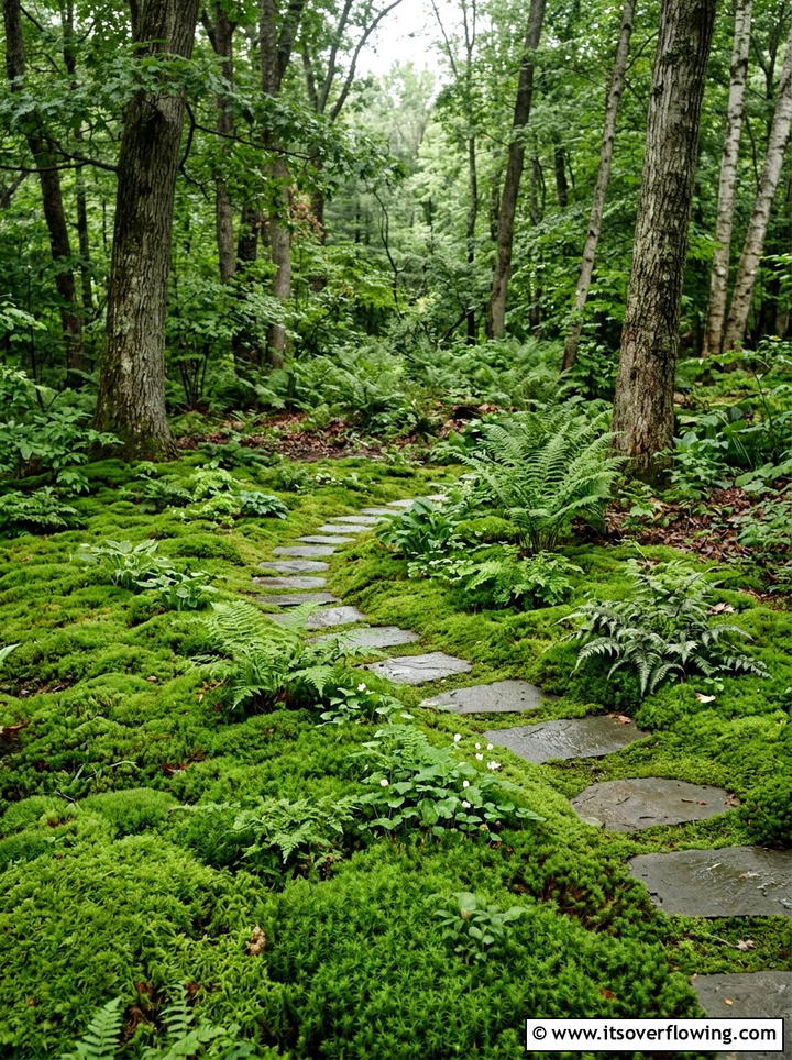 Moss Garden Groundcover - 25 small garden ideas for low sunlight