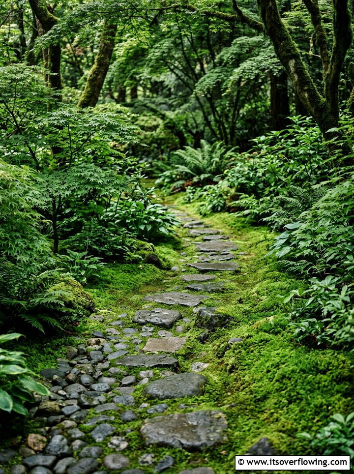 Moss Garden Path - 25 garden ideas for shade