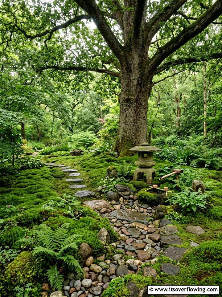 Moss Garden Shade - 25 backyard ideas with ground cover plants
