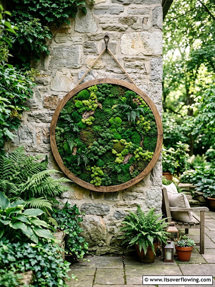 Moss Wall Art - 25 garden ideas with vertical gardens