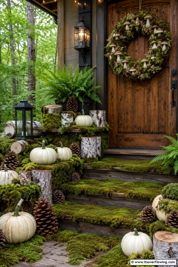 Moss and Woodland Theme - 50 Modern Fall Porch Decor Ideas Roundup- Warm Welcomes