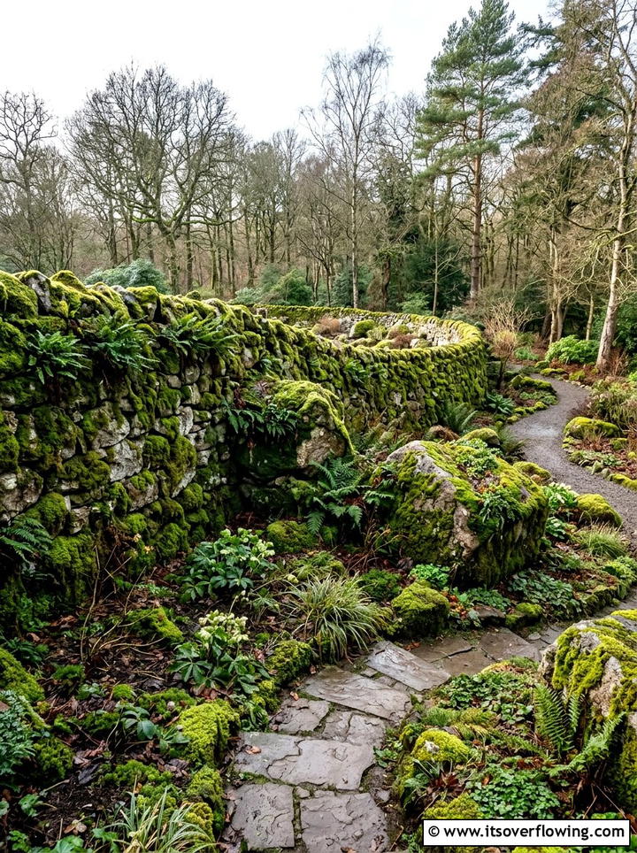 Moss covered features - 25 creative garden ideas for winter interest