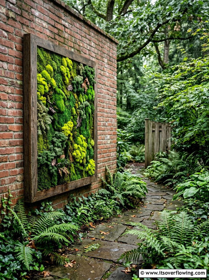 Moss wall art - 25 small garden ideas with wall planters