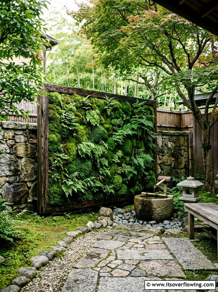 Moss wall for shade - 25 garden design ideas with vertical gardens