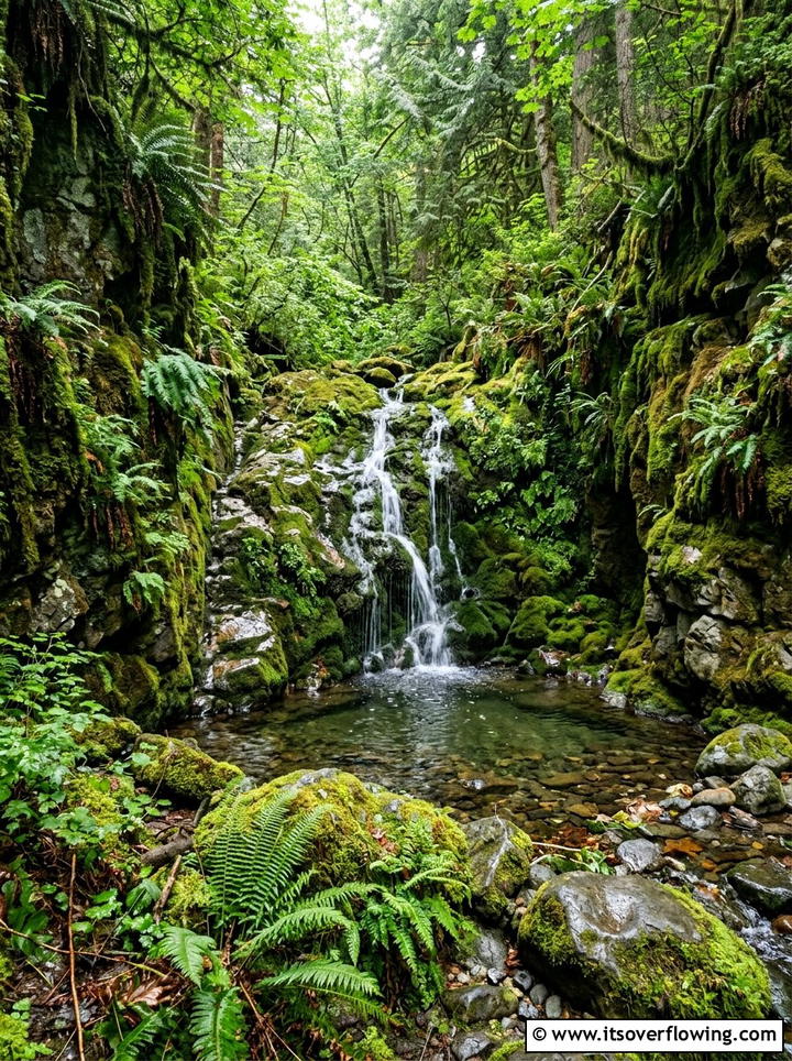 Mossy Ravine Waterfall - 25 garden ideas with waterfall