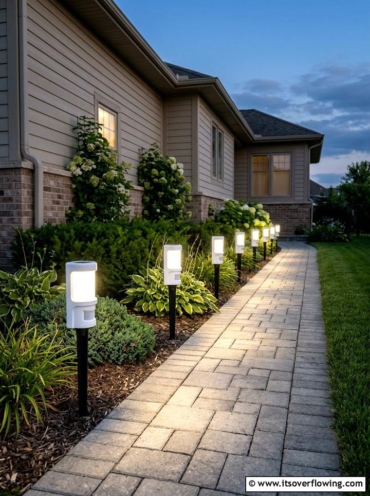 Motion Sensor Path Lights - 25 backyard decorating ideas with pathway lights