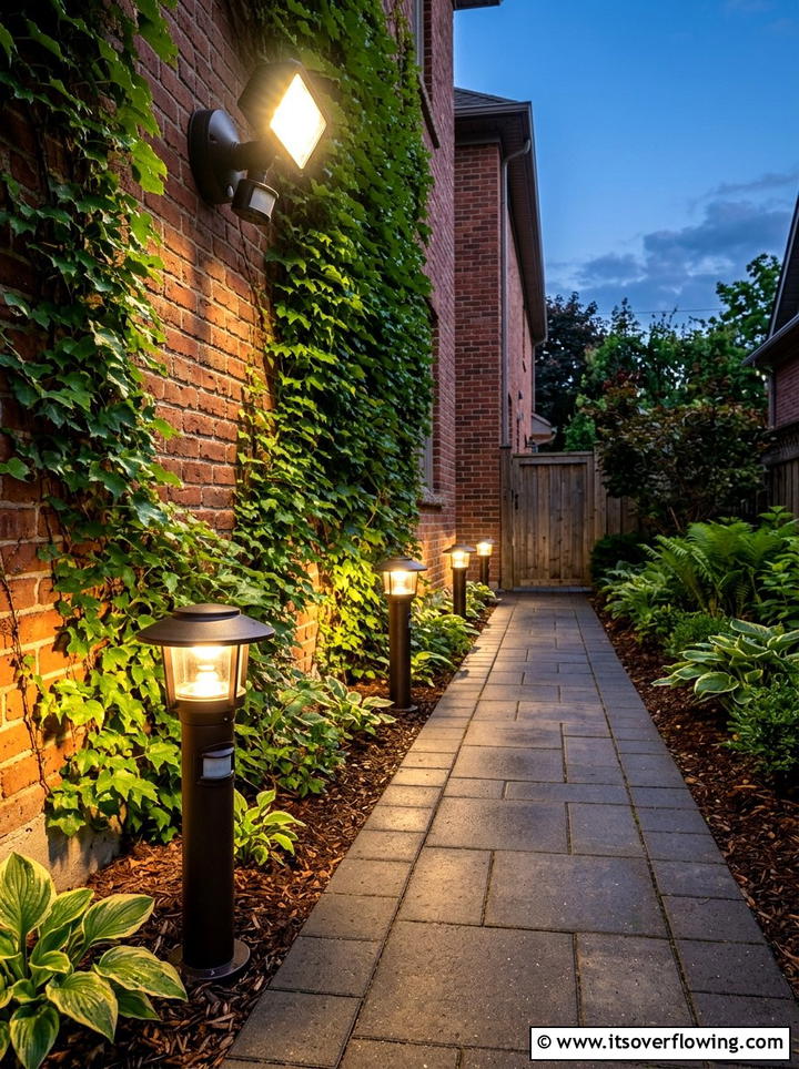 Motion sensor outdoor path lights - 25 garden decor ideas with pathway lighting
