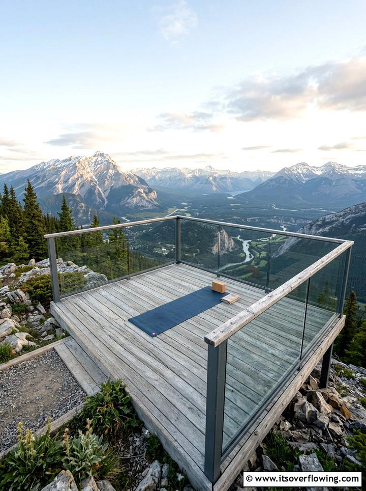 Mountain View Yoga Platform - 25 backyard ideas with yoga deck