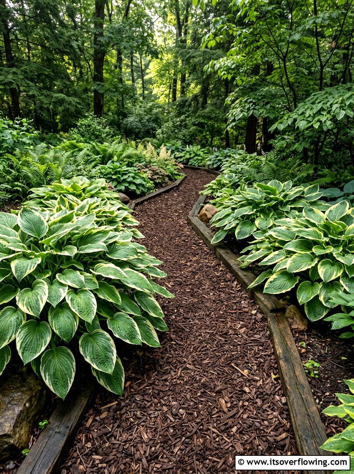 Mulch Garden Path With Hostas - 25 garden design ideas for narrow pathways