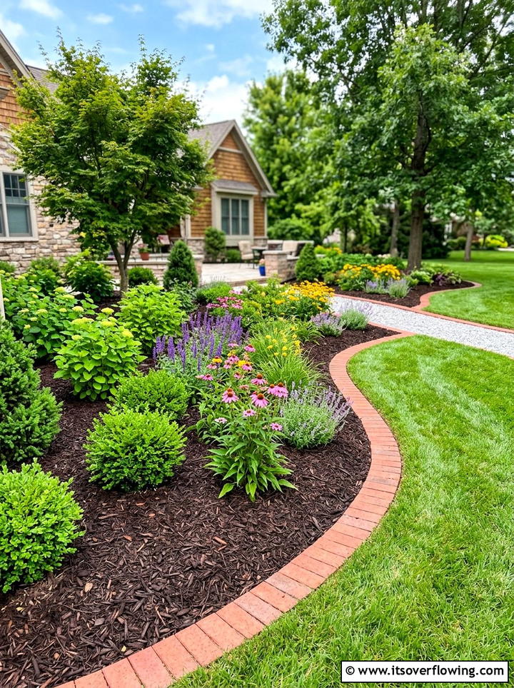 Mulched flower beds - 25 creative garden ideas with low maintenance design