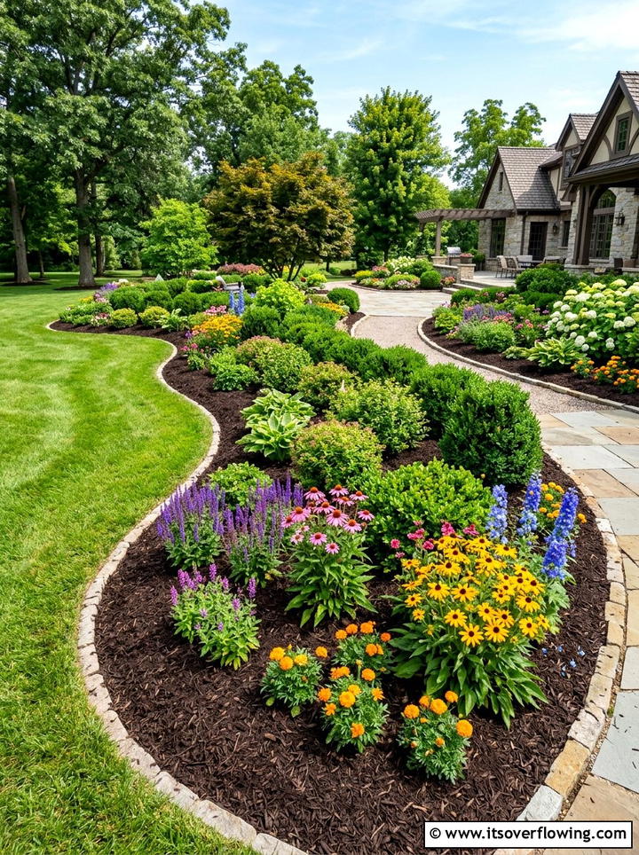 Mulched flower beds - 25 garden decor ideas for curb appeal