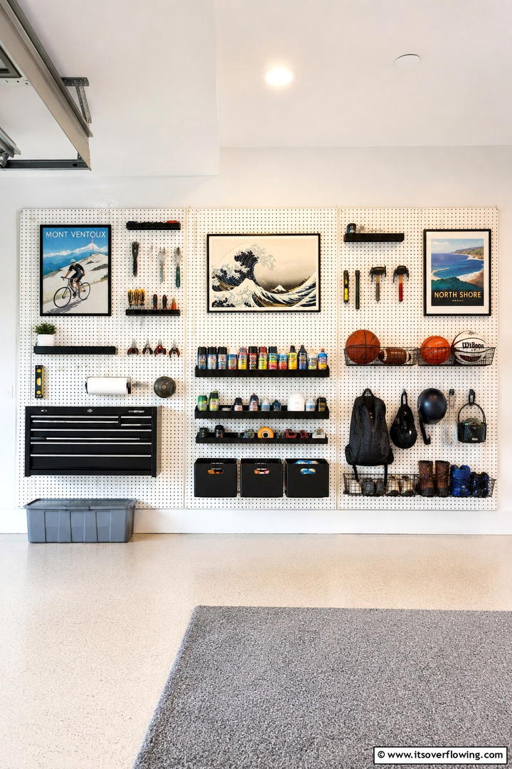 Multi Functional Display Board - 30 Pegboard Ideas to Organize Your Home Efficiently