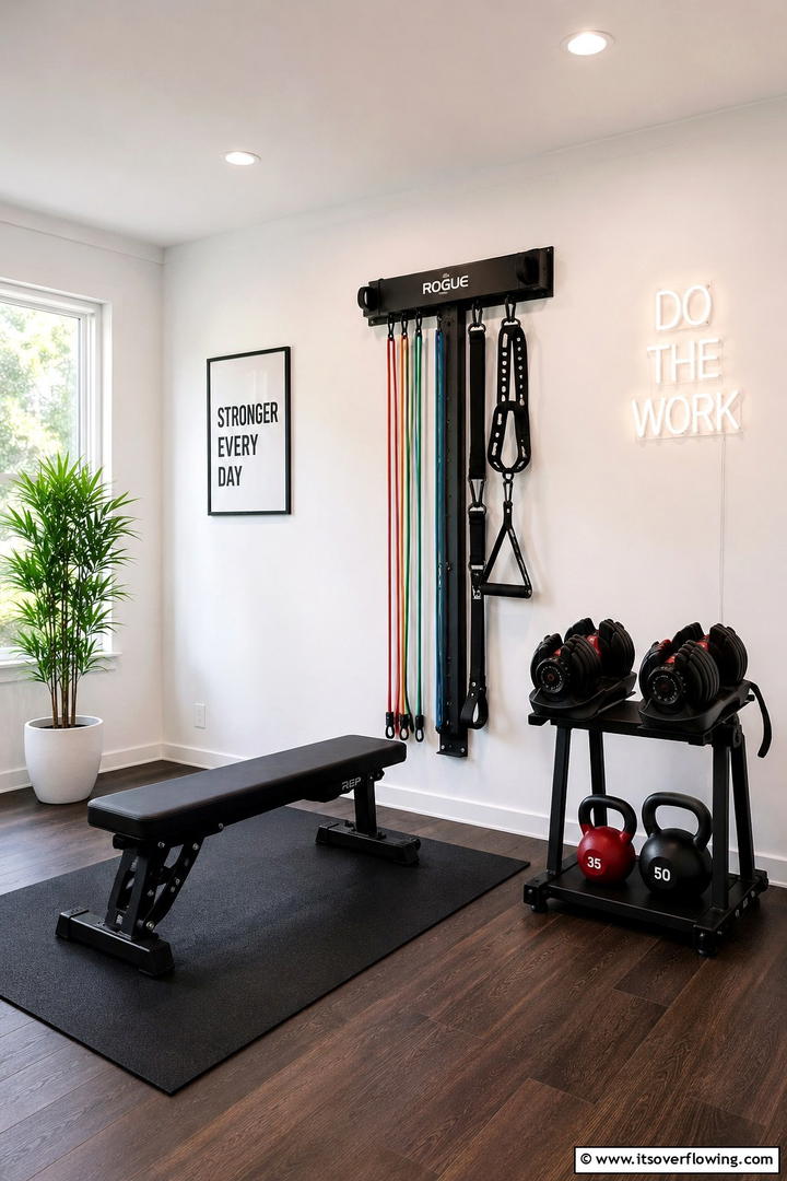 Multi Functional Resistance Zone - 30 Small Home Gym Ideas for Compact Fitness Spaces
