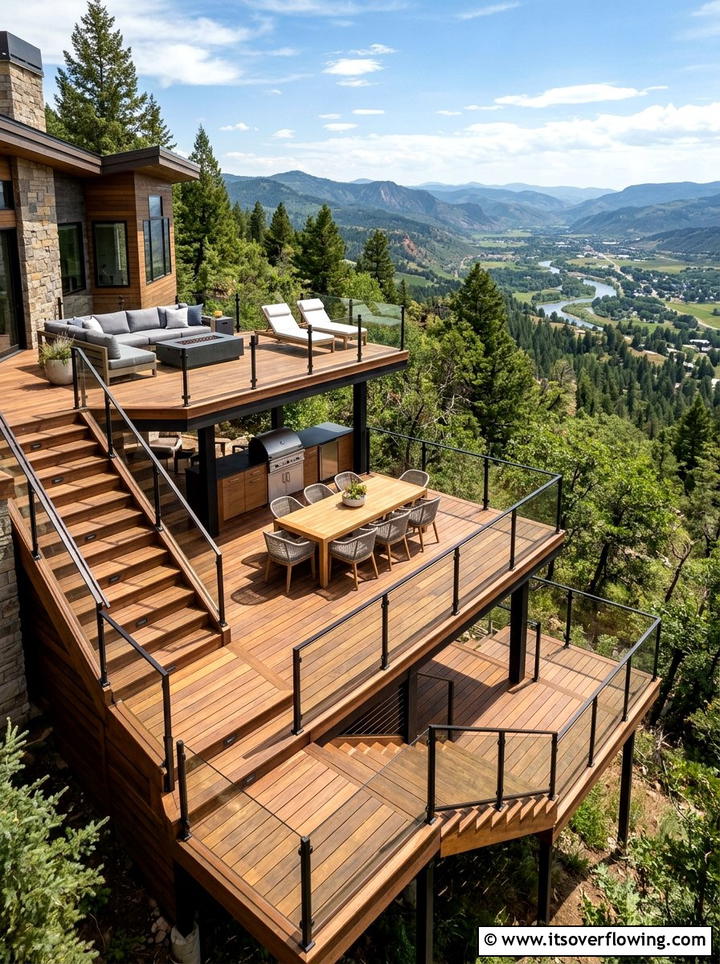 Multi Level Deck - 25 garden ideas for sloped yards