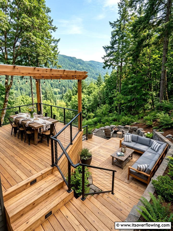 Multi Level Deck - 25 garden ideas for uneven ground
