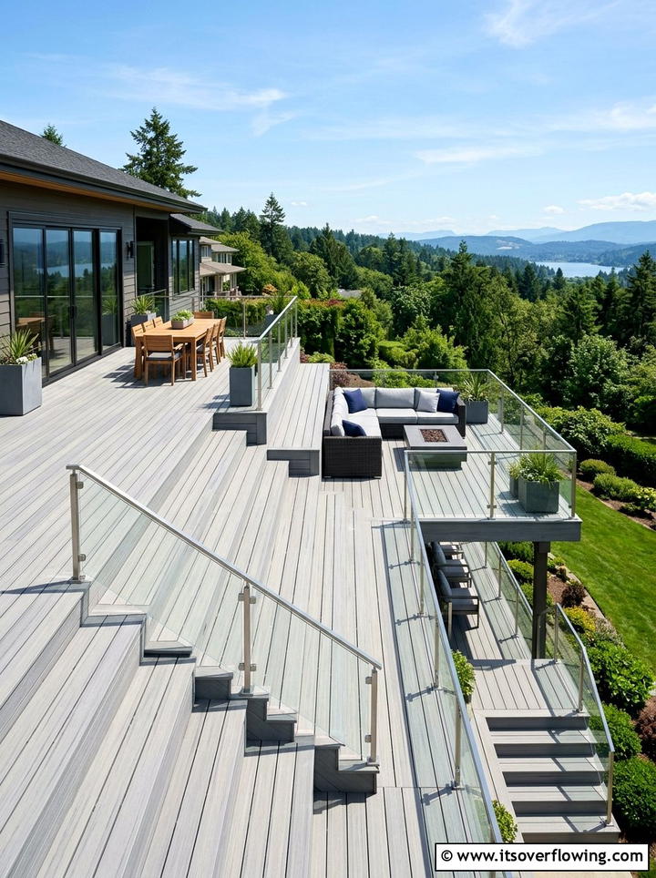 Multi Level Deck Seating - 25 backyard ideas with built in seating