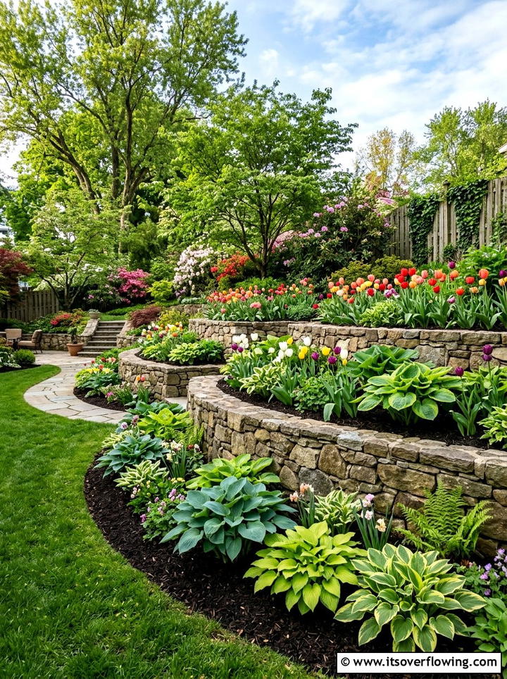 Multi Level Flower Bed - 25 small garden ideas with raised beds
