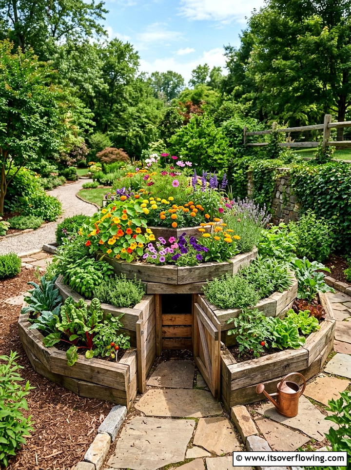 Multi Level Keyhole Garden Bed - 25 creative garden ideas with keyhole garden beds