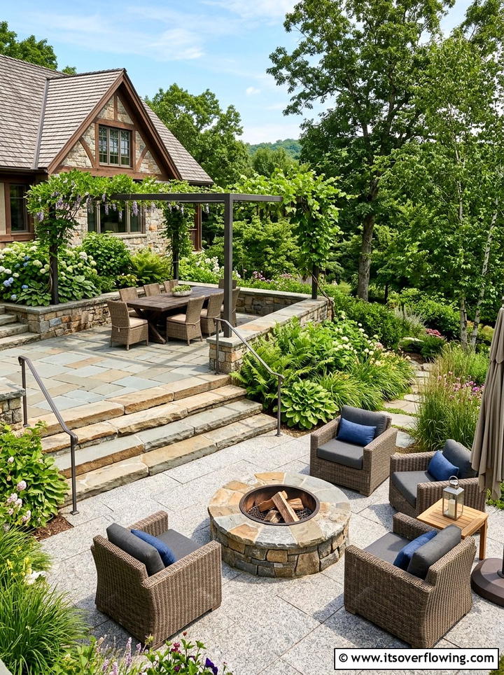 Multi Level Patio Areas - 25 creative garden ideas with modern landscape lines
