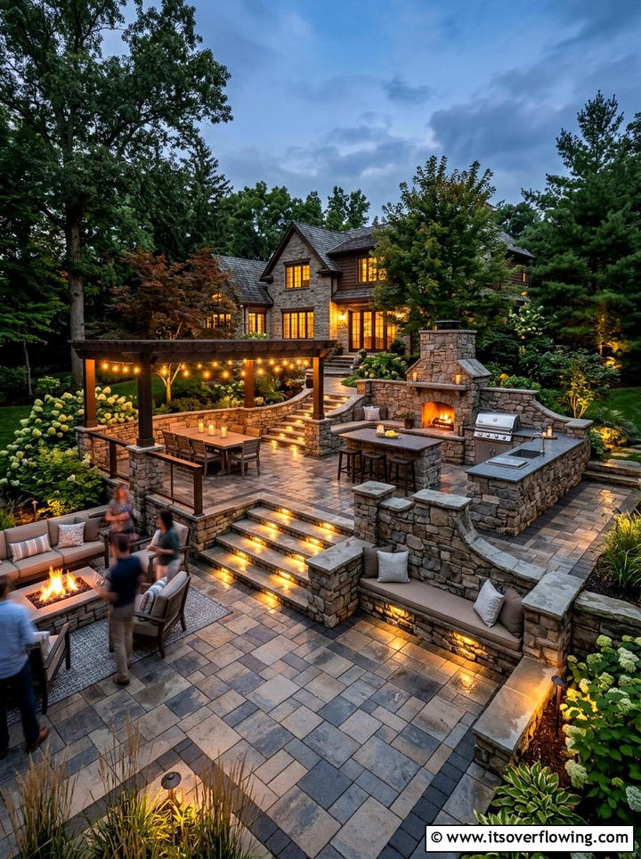 Multi Level Paver Deck - 25 garden ideas with pavers