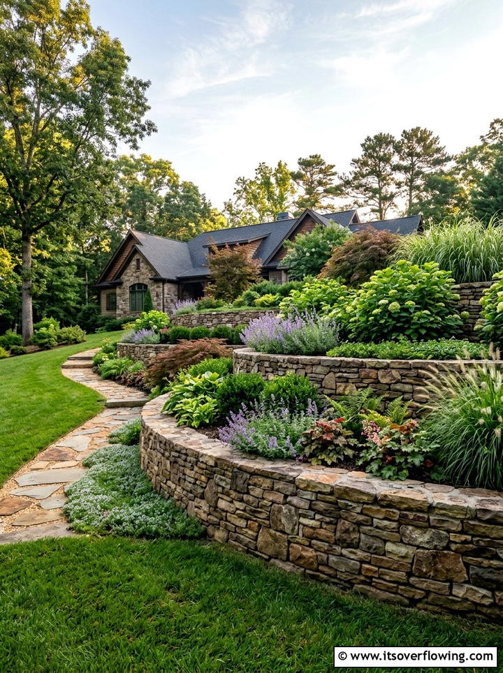 Multi Level Retaining Wall - 25 creative garden ideas with high impact curb appeal